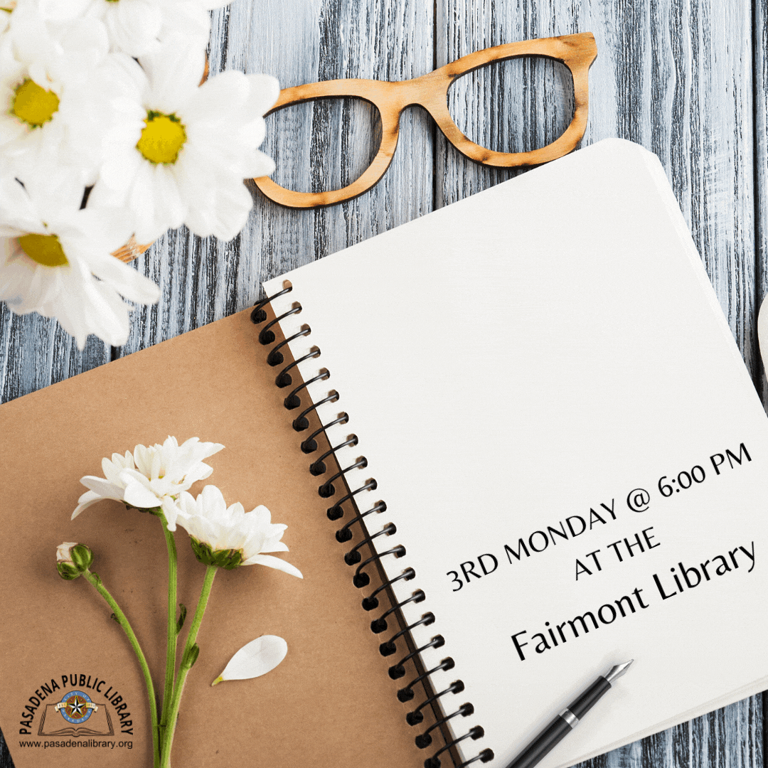 Writers come together in the spirit of discovery and fellowship to develop their craft and share their work. Every third Monday of the month at 6:00 PM at the Fairmont Library.