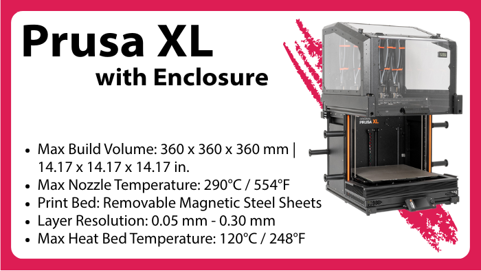 Prusa XL 3D Printer - More Information during Orientation