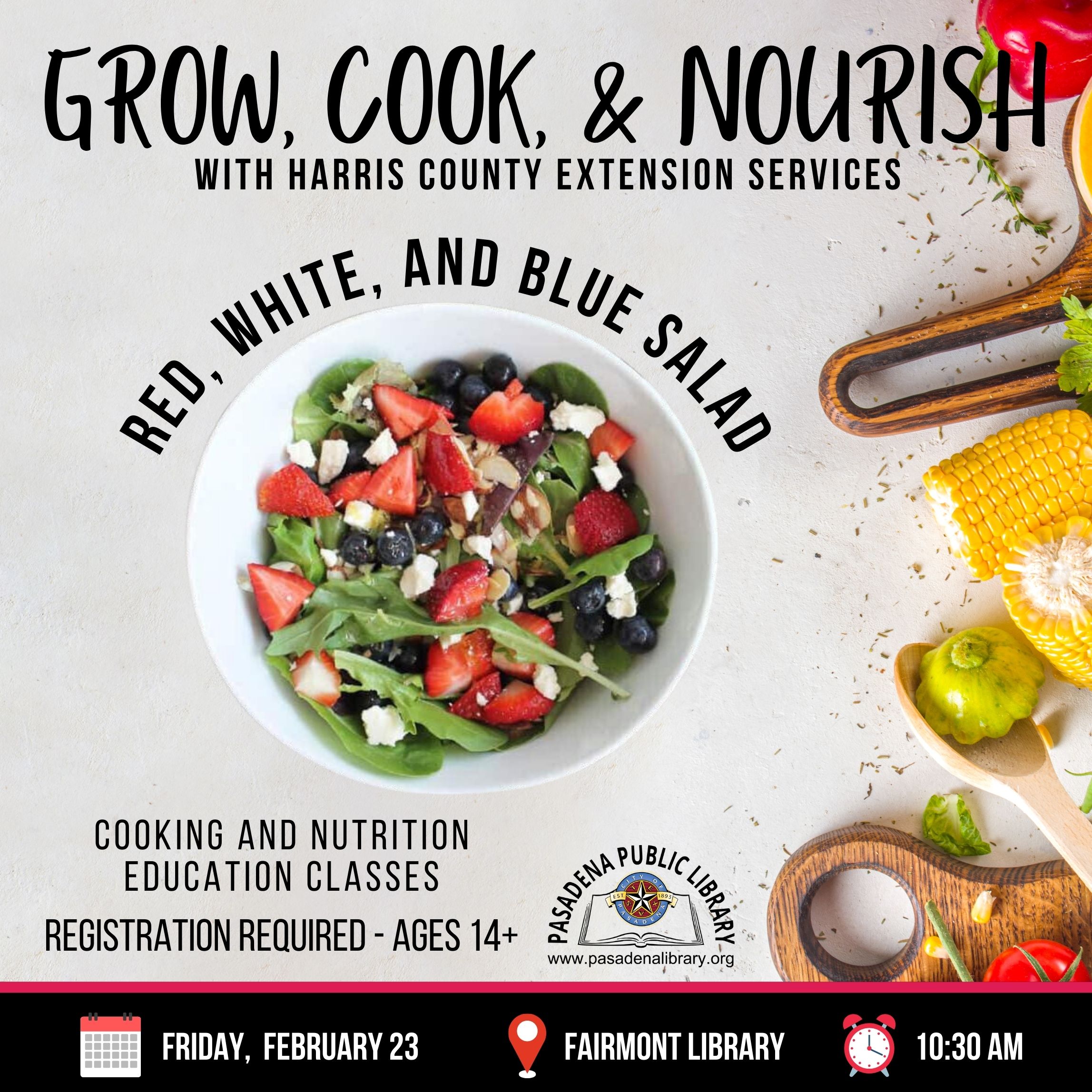 FAIRMONT: Cooking With Harris County Extension - Red, White & Blue Salad