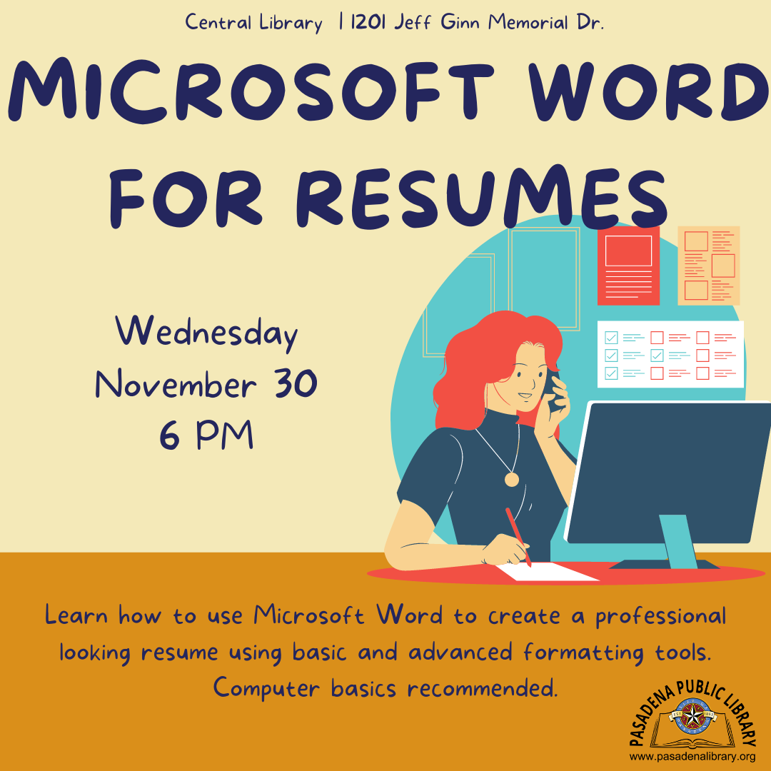 CENTRAL: MS Word for Resumes