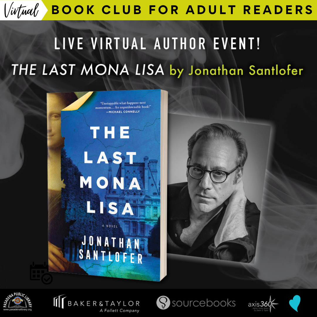 Mystery at the Library Virtual Event - The Last Mona Lisa with Jonathan Santlofer