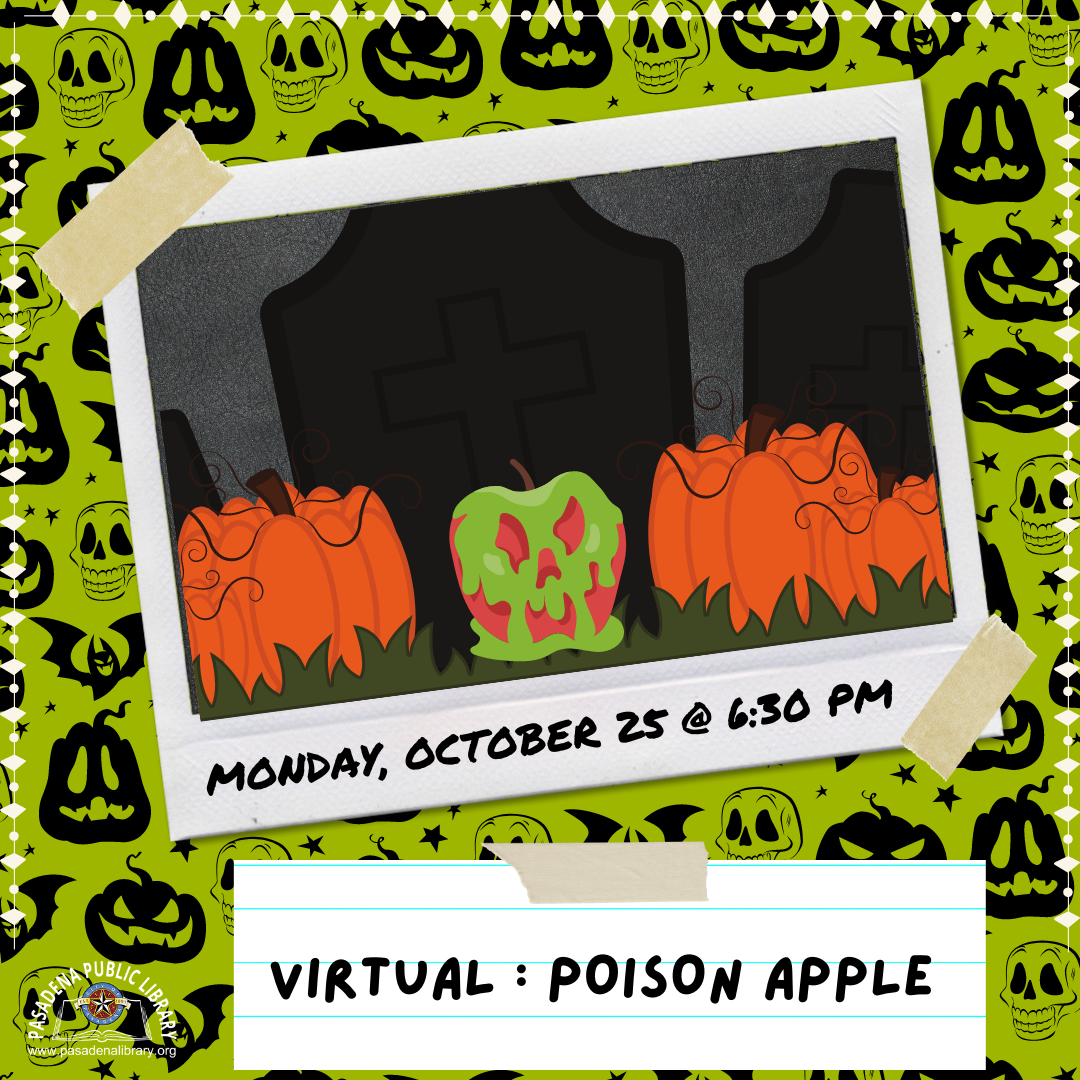 Join Ms. Crystal for a virtual demonstration on how to make your own poison apple from Snow White and the Seven Dwarfs!