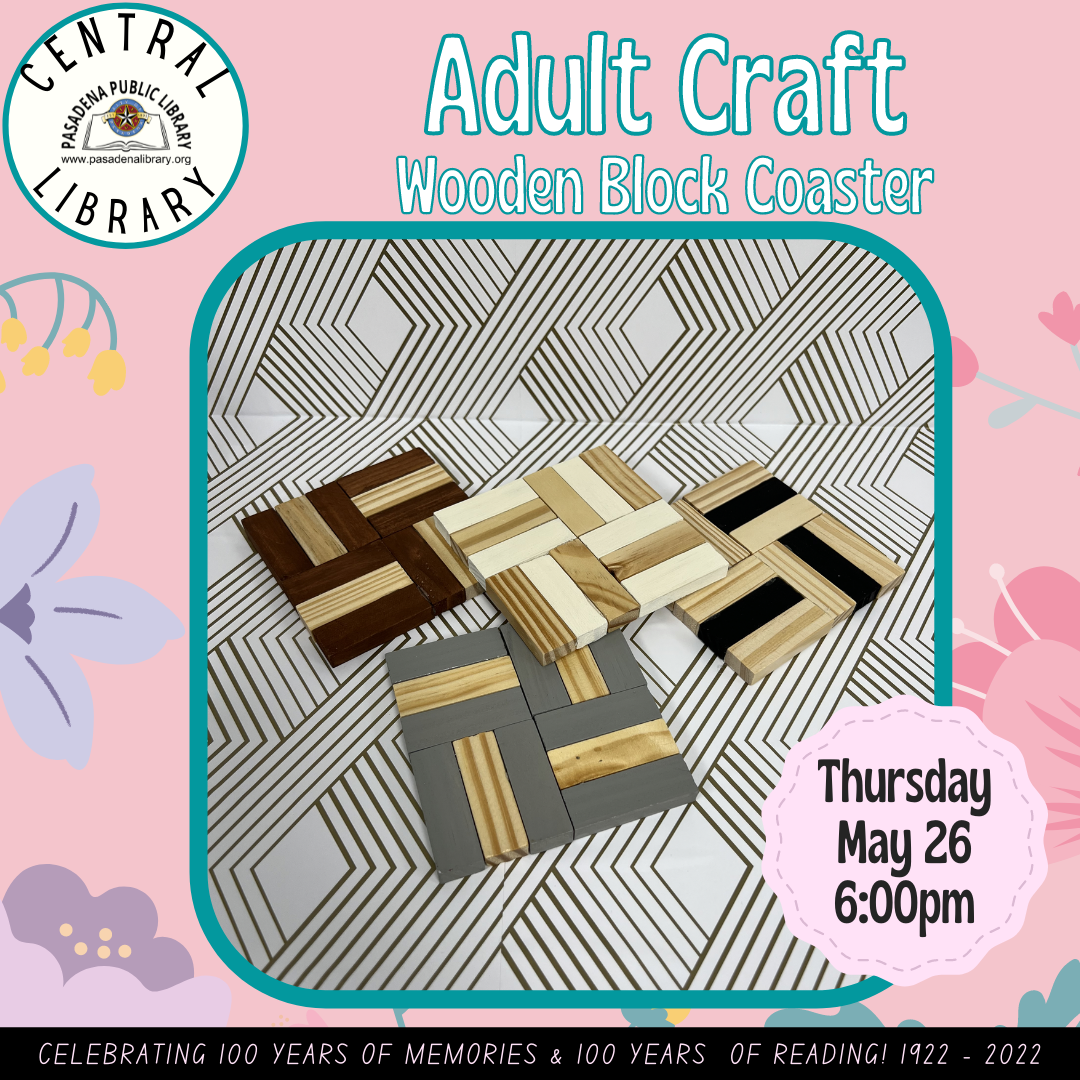 Central: Adult Craft - Wooden Block Coaster