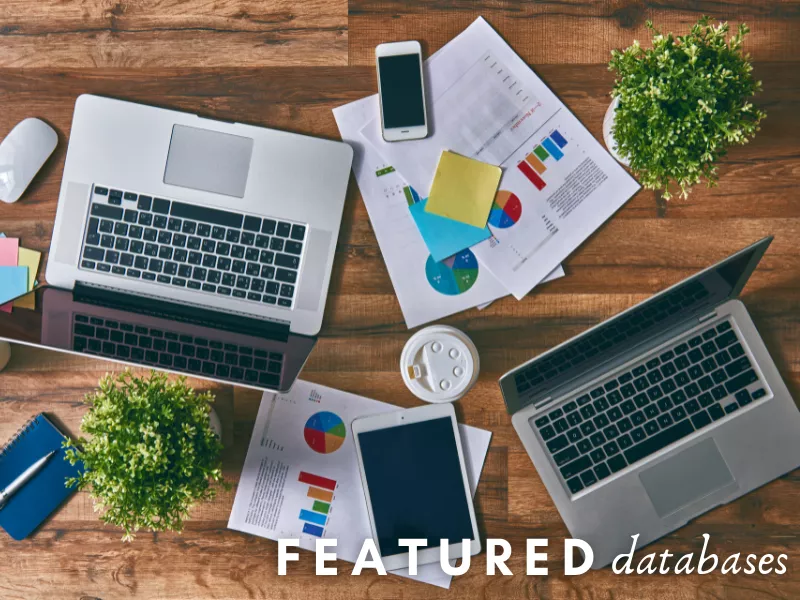Featured Databases - photo of laptop and mobile devices