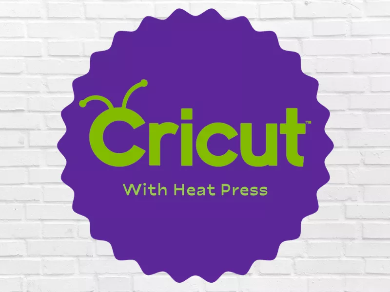 Cricut logo on purple with green writing 