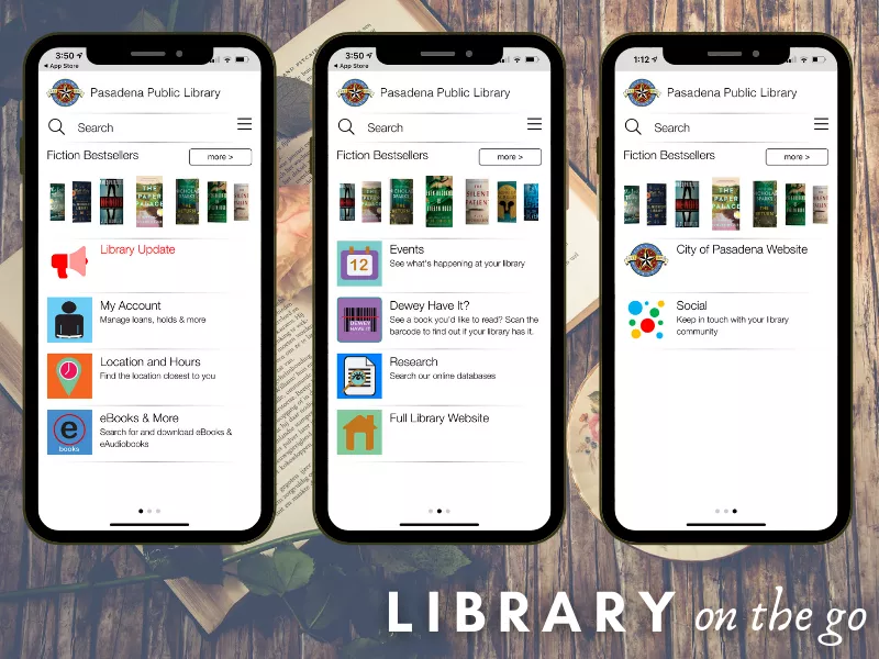 Library on the Go! Features you can access through the library app