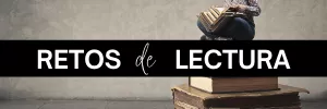 Imagen de mujer sentada sobre libros apilados enormes cruzada de pies con leyendo libros