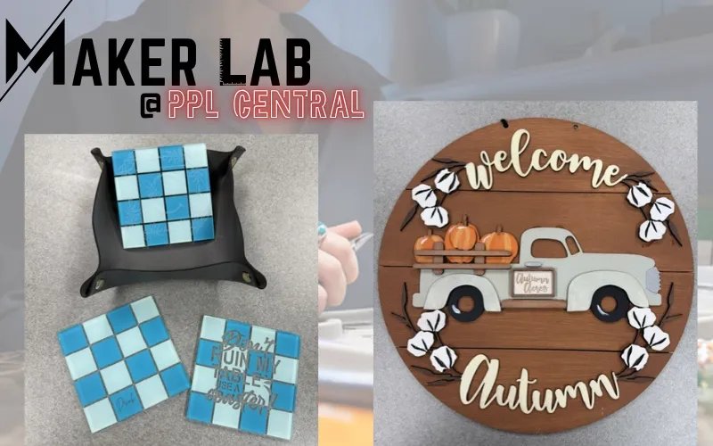 Items created with laser cutter in the Maker Lab
