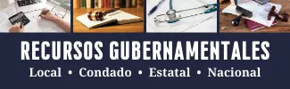 Cuatro imágenes en la parte superior que muestran pasaportes, recursos legales, de salud y fiscales.