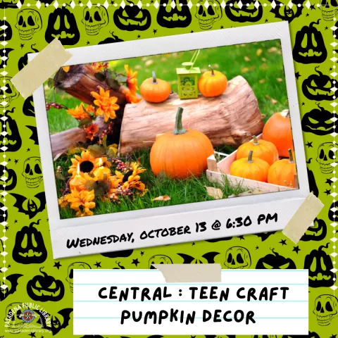 Central: Teen DIY- Pumpkin Decorating Demo