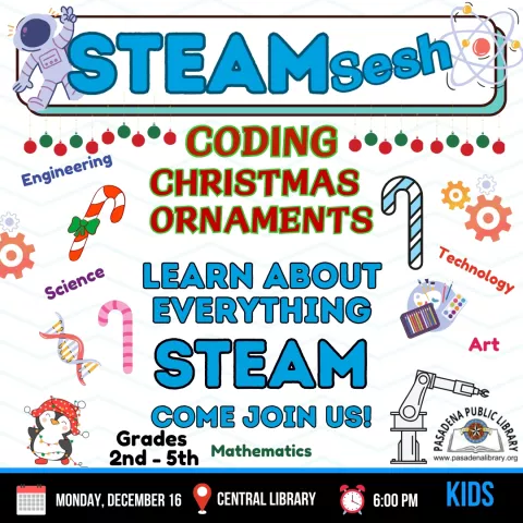 CENTRAL: STEAM Sesh - Coding Christmas Ornaments