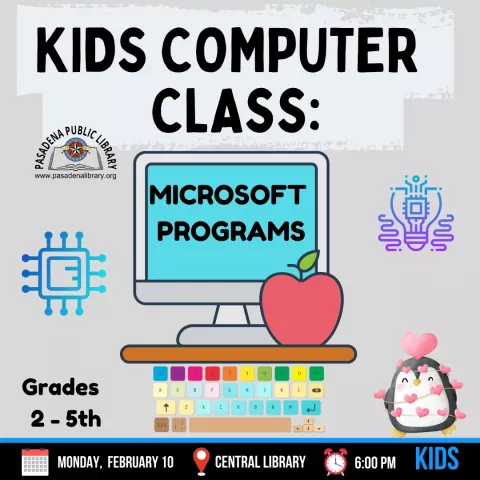 CENTRAL: Kids Computer Class - Microsoft Programs
