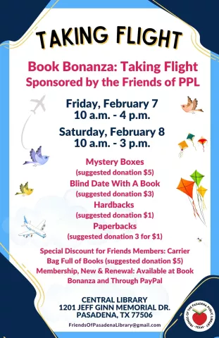 CENTRAL: Book Bonanza - Taking Flight Sponsored by Friends of the Library
