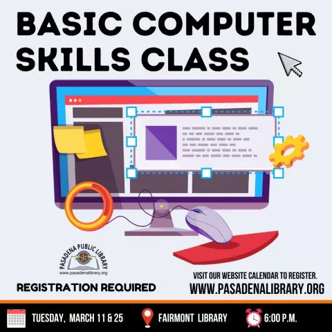 FAIRMONT: Basic Computer Class | Pasadena Public Library