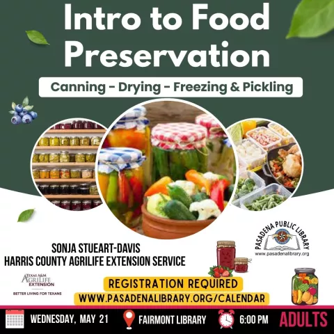 FAIRMONT: Intro to Food Preservation: Canning, Drying, Freezing, & Pick (RR)