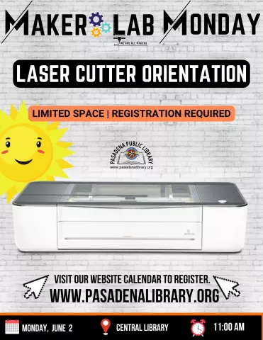 CENTRAL: Maker Lab Monday - Laser Cutter Orientation (RR)