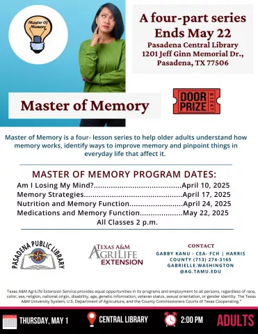 CENTRAL: Master of Memory - Medications and Memory Function (RR)