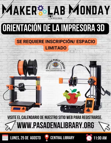 CENTRAL: Orientación de la Impresora 3D (RR)