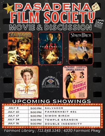 FAIRMONT: Pasadena Film Society - "Double Indemnity"