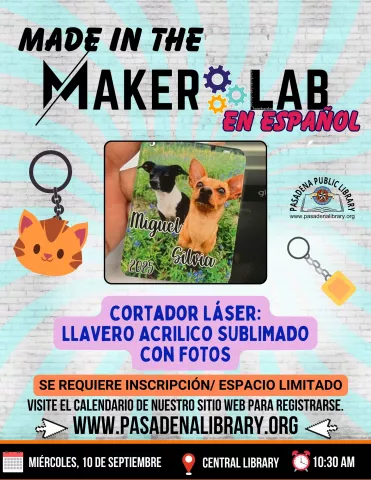 CENTRAL: Made in the Maker Lab - Glowforge Laser Cutter en Español (RR)