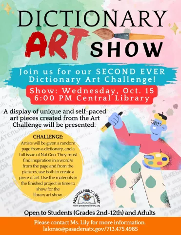 CENTRAL: Dictionary Art Challenge Art Show