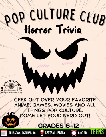 CENTRAL: Pop Culture Club - Horror Trivia