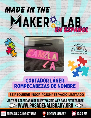 CENTRAL: Made in The Maker Lab - Glowforge Laser en Español (RR)