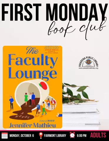 FAIRMONT: First Monday Book Club - &quot; Faculty Lounge&quot;