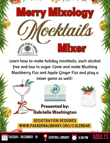 CENTRAL: Merry Mixology Mocktails Mixer (RR)
