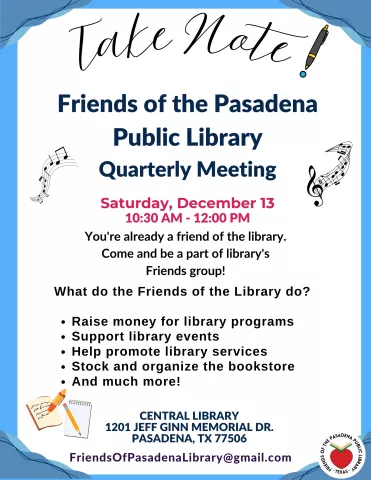 CENTRAL: Friends Of The Library Quarterly Meeting
