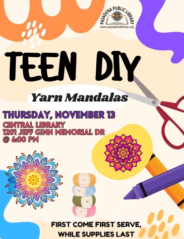 CENTRAL: Teen DIY - Yarn Mandalas