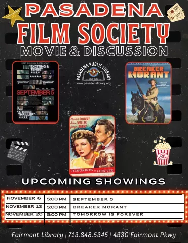 FAIRMONT: Pasadena Film Society - Tomorrow is forever