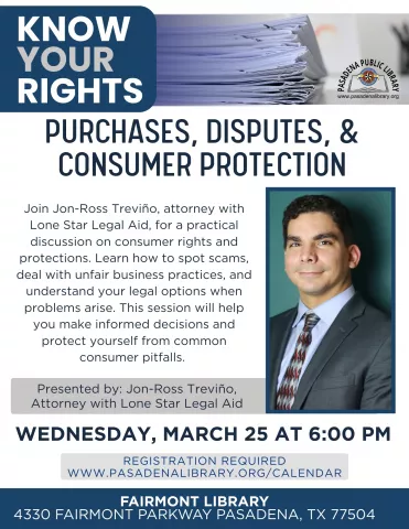 FAIRMONT: Know Your Rights - Purchases, Disputes, &amp; Consumer Protection (RR)