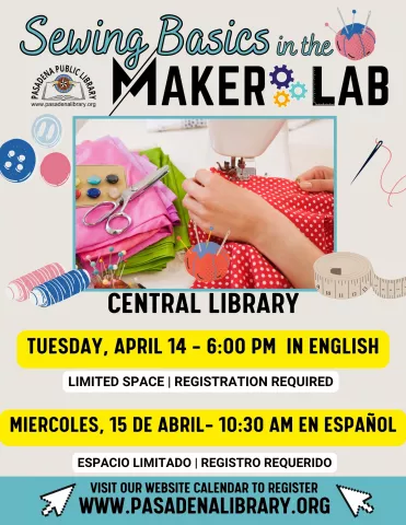 CENTRAL: Sewing Basic in The Maker Lab en Español (RR)