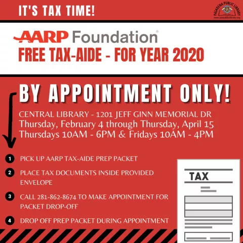 AARP FREE Tax-Aide - By Appointment Only!