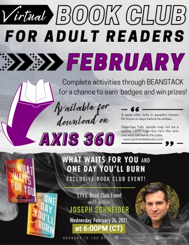 Virtual Book Club for Adult Readers: Exclusive Live Author Event – Joseph Schneider