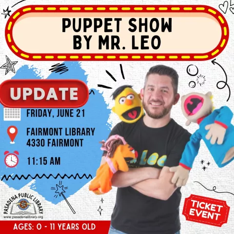 FAIRMONT: Mr. Leo Puppet Show (TICKETED EVENT)